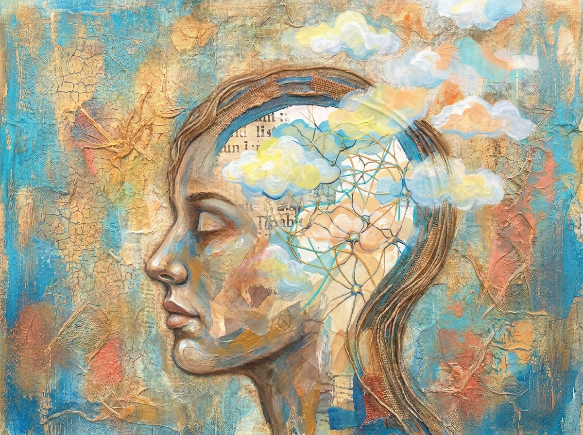 Abstract human mind and thoughts art